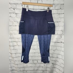 Athleta Skort Skirt‎ Capri Cropped Leggings Combo Size Small
